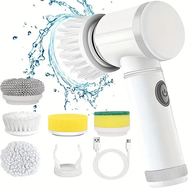 Handheld Electric Spin Scrubber | Multi-Surface Cleaning Brush