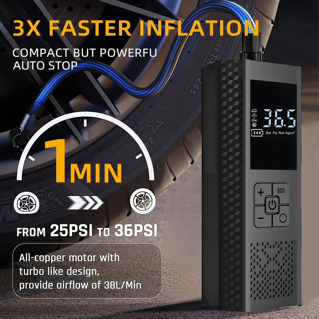 Portable 150 PSI Wireless Tire Inflator | Digital Air Pump