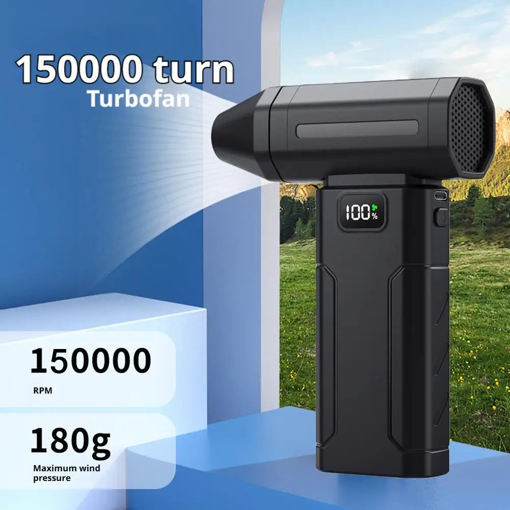 Portable Turbo Air Blower 150,000 RPM | Cordless Electric Air Duster for Car, PC & Home