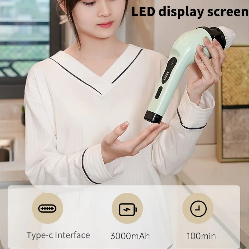9-in-1 Electric Spin Scrubber | Powerful Cordless Cleaning Brush