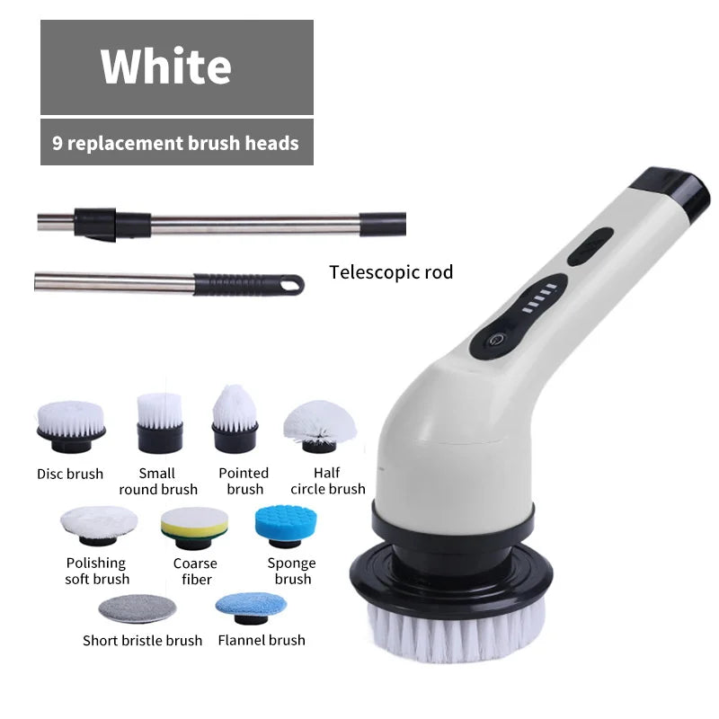 9-in-1 Electric Spin Scrubber | Powerful Cordless Cleaning Brush
