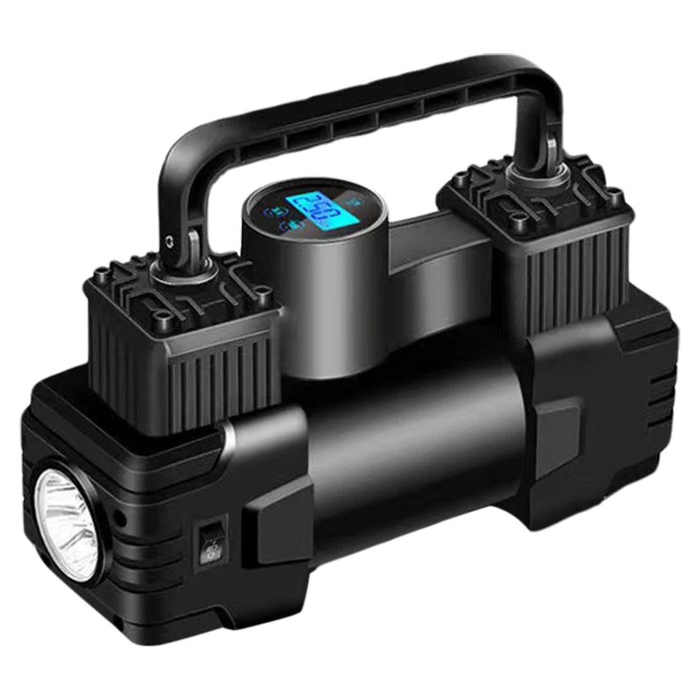Heavy Duty 150 PSI Dual Cylinder Tire Inflator | Fast Air Compressor for Cars & SUVs