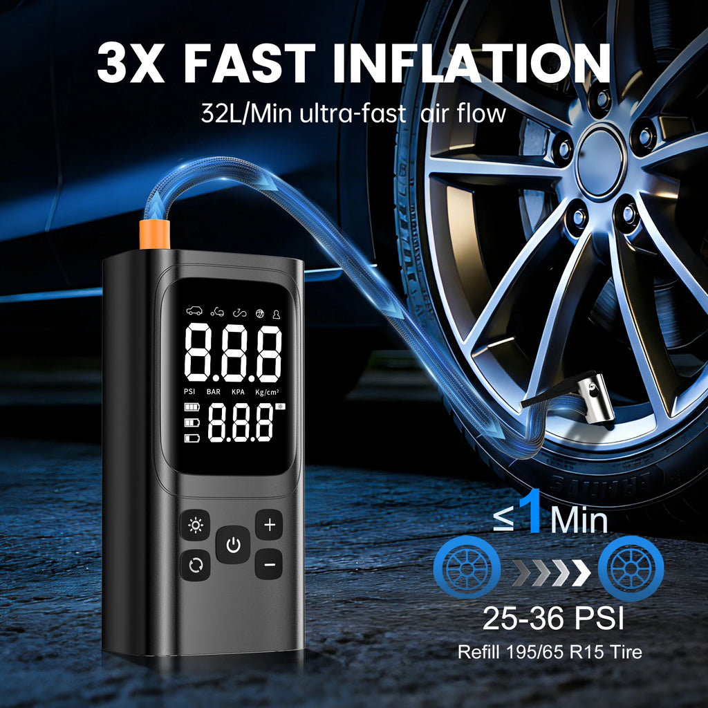 Portable 150 PSI Wireless Tire Inflator | Digital Air Pump